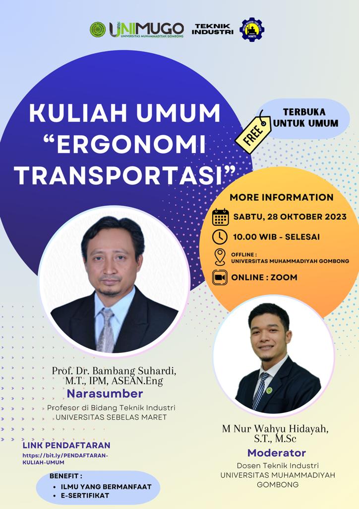 Perkuliahan Umum “Ergonomi Transportasi”